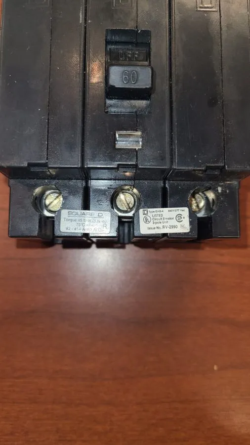 Автоматический выключатель GUARANTEED SQUARE D CAT# EHB34060 60A 3P 480V CIRCUIT