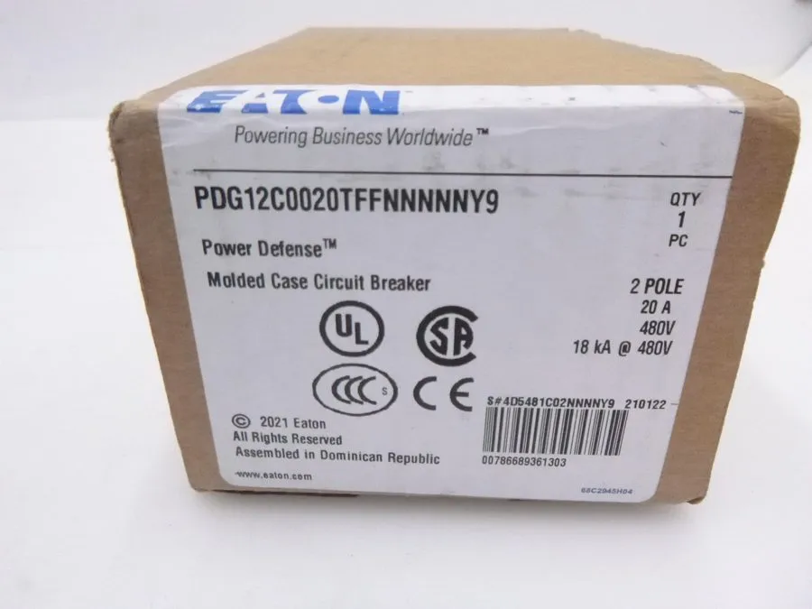 Автоматический выключатель Eaton PDG13C0060TFFN Defense Circuit Breaker, 60A, 3- — фото лота 1