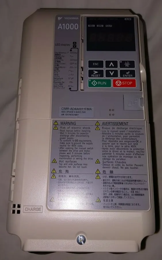 Частотный преобразователь Yaskawa CIMR-AD4A0011FMA VFD A1000 AC Drive 3.7kW (HD)