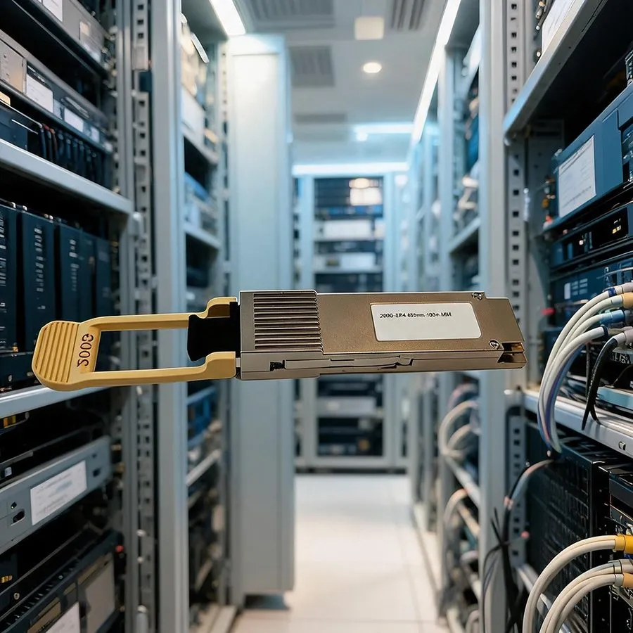 Трансивер 200GBASE-SR4 QSFP56 Transceiver 850nm MMF MPO 100m OM4 DDM Hot Swap — фото лота 4