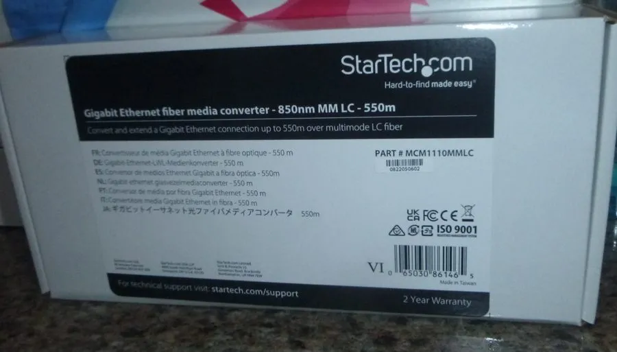 Медиаконвертер StarTech MCM1110MMLC Gigabit Ethernet Fiber Media Converter 850nm
