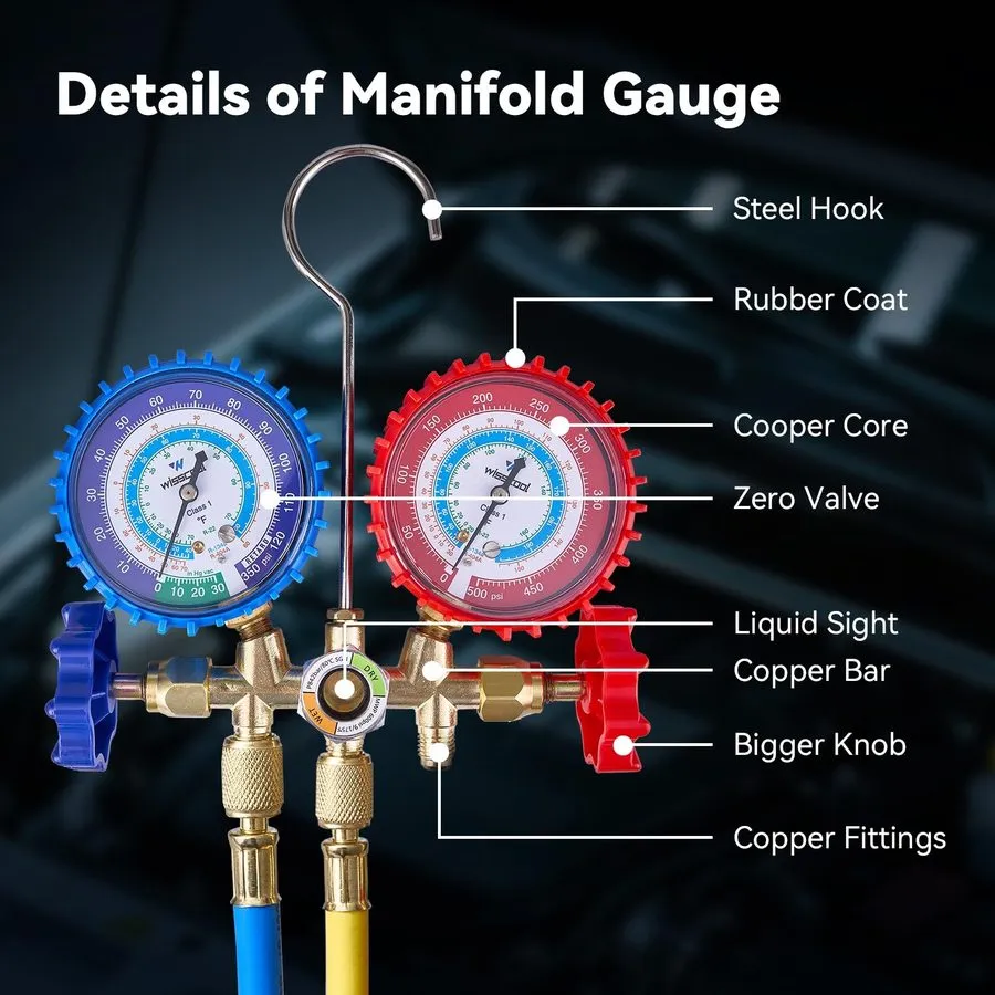 Манометрический коллектор 3Valve HVAC Manifold Gauge Set — фото лота 2
