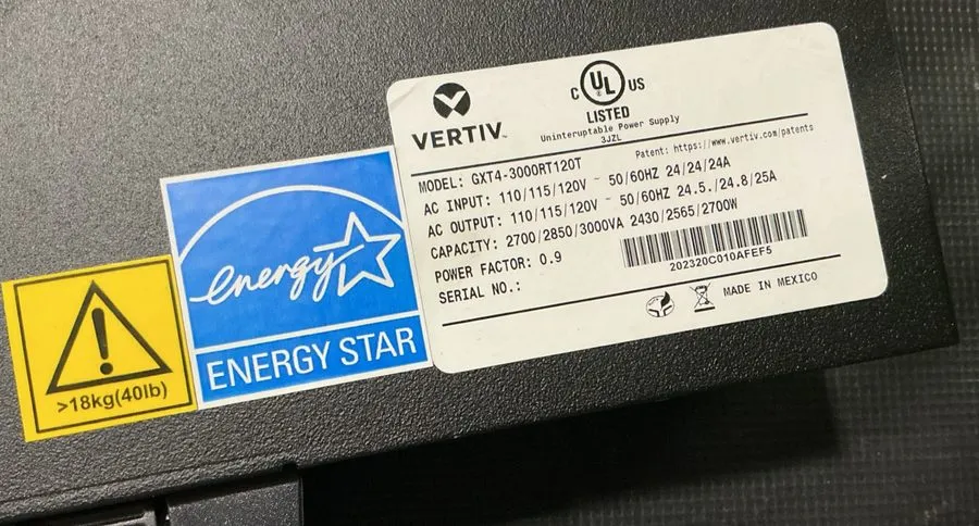 ИБП Liebert GXT4 3000VA 2700W Double Conversion Online UPS 120V GXT4-3000RT120