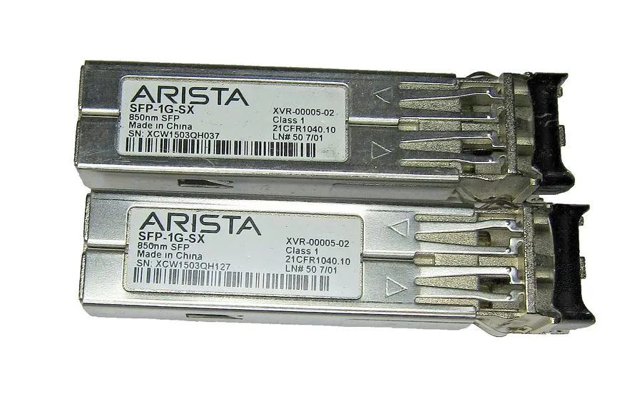 Трансивер Arista SFP-1G-SX 1GE-SX XVR-00005-02 850nm 500m over MMF transceiver