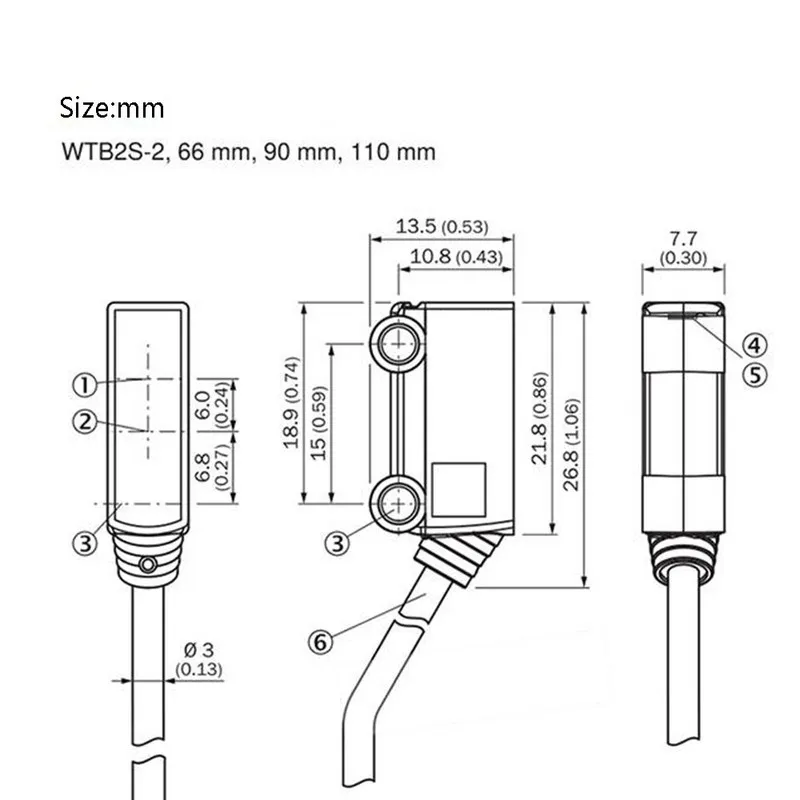 Фотоэлектрический датчик SICK WTB2S-2P3160 Photoelectric Sensor 1064607