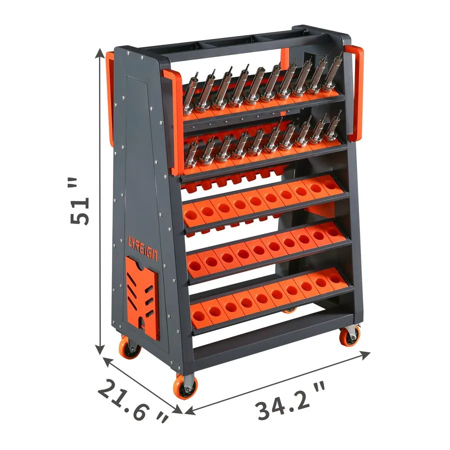 Режущий инструмент CAT40 CNC Tool Cart-100CAP 5-Tier CNC Rolling Carts, 40 Taper — фото лота 2