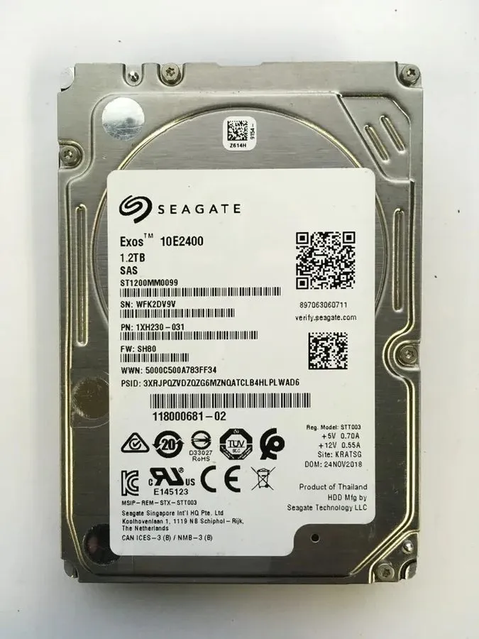 Сервер G2G54 ST1200MM0099 Dell POWEREDGE 1.2TB 10KRPM 12Gb 2.5"SAS HDD 0G2G54