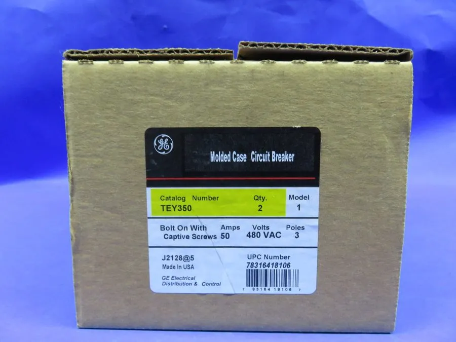 Автоматический выключатель GE TEY350 Circuit Breaker 3 Pole 50 Amp 480V Refurbis