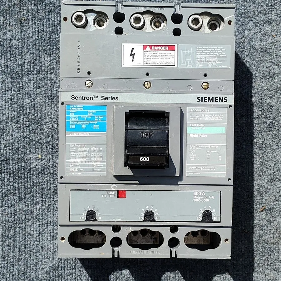 Автоматический выключатель Siemens Sentron LXD63B600 Main Breaker 600A 3-Pole 60