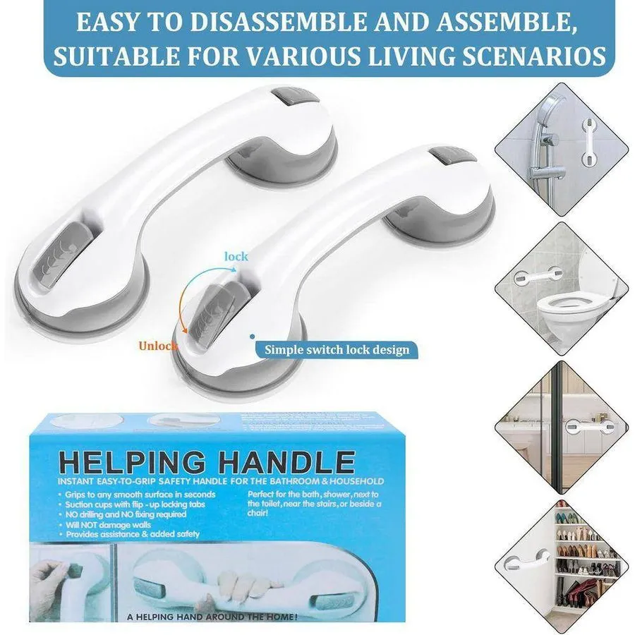 Вакуумная присоска Shower Handle 2-Pack Grab Bars-12 In. Suction Cup Safety Rail — фото лота 1