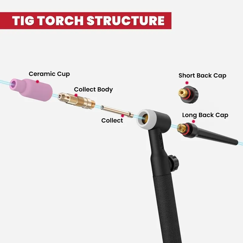 Сварочная горелка TIG Welding Torch, TIG17V 150Amp Air-Cooled Lift Tig Torch