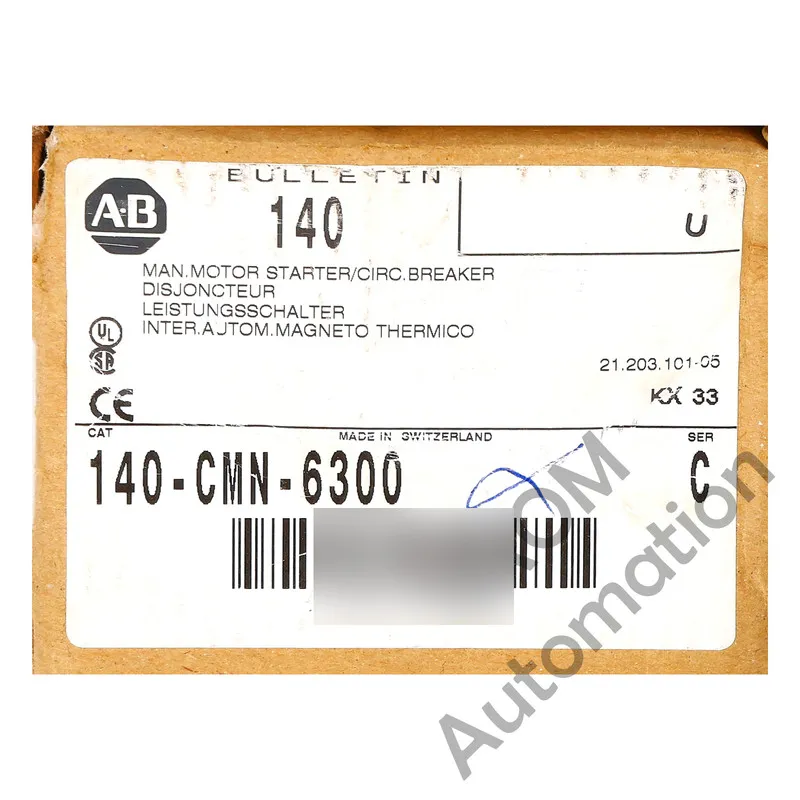 Автоматический выключатель Allen Bradley 140-CMN-6300 C 140-CMN Motor Protection — фото лота 2