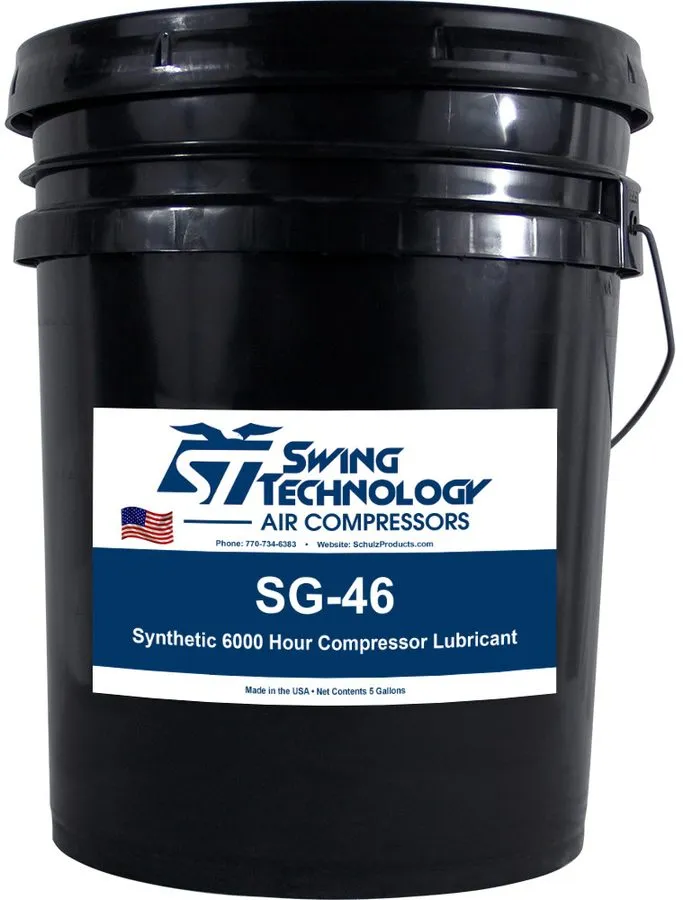 Компрессор SG-46 Full Synthetic Rotary Screw Compressor Oil, 6,000-Hour, ISO 46,