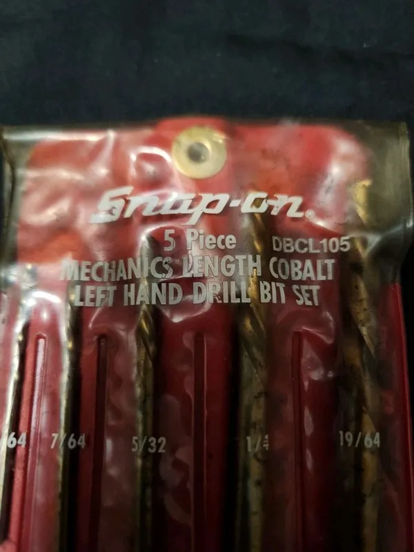 Режущий инструмент Snap-on Left Hand Cobalt Drill Bit Set DBCL105 Mechanics Leng — фото лота 2