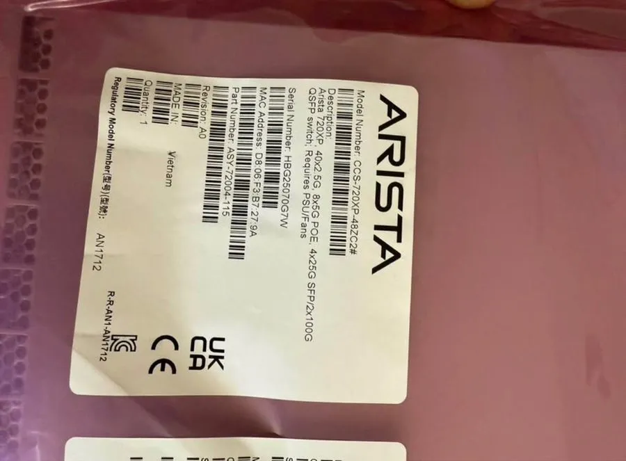 Коммутатор Arista CCS-720XP-48ZC2 Switch — фото лота 2