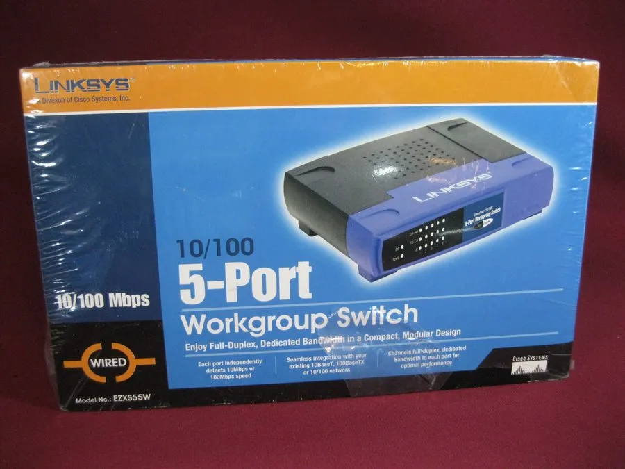 Коммутатор Linksys EtherFast (EZXS55W) 5-Ports External Switch(sealed but packag