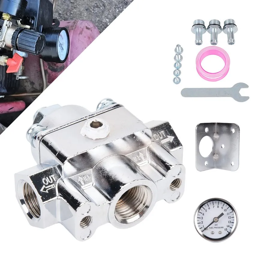 Трубопроводная арматура 12-804 Adjustable Low Fuel Pressure Regulator Kit 1-4 PS — фото лота 2