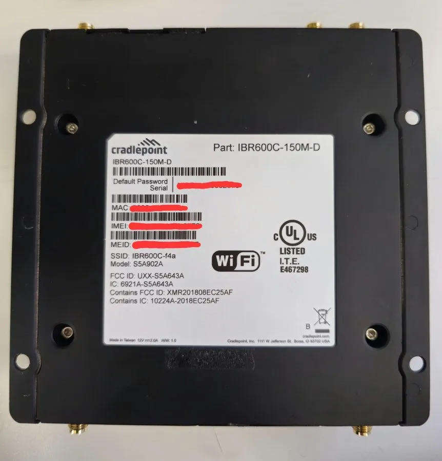 Маршрутизатор Cradlepoint IBR600C-150M-D 4G LTE Router w/ Antennas Dual SIM IoT