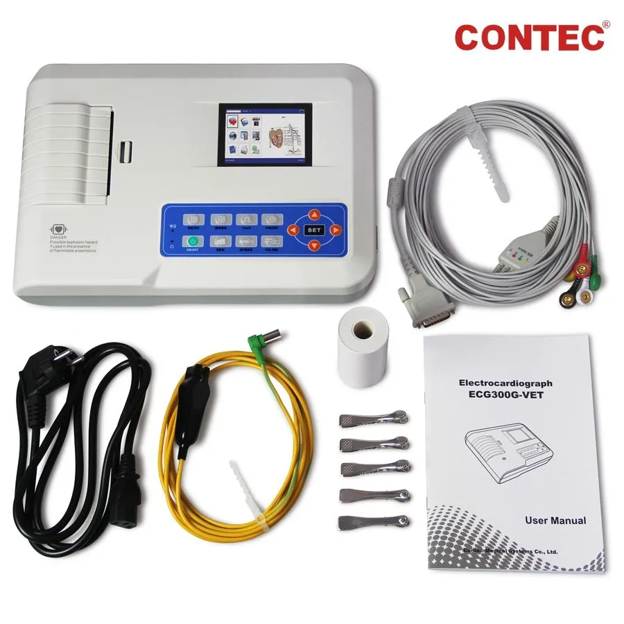 Электрокардиограф Veterinary 3 Channel 7Leads ECG/EKG Monitor Electrocardiograph