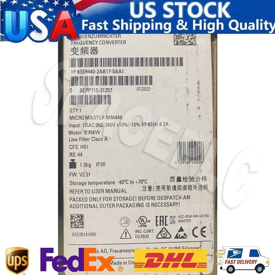 Частотный преобразователь Siemens 6SE6440-2AB17-5AA1 MICROMASTER440 without filt