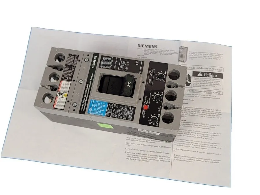 Автоматический выключатель SIEMENS FXD63B200L SENTRON MOLDED CASE CIRCUIT BREAKE