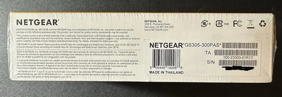 Коммутатор NETGEAR GS305v3 5 Port Gigabit Ethernet Unmanaged Switch — фото лота 1
