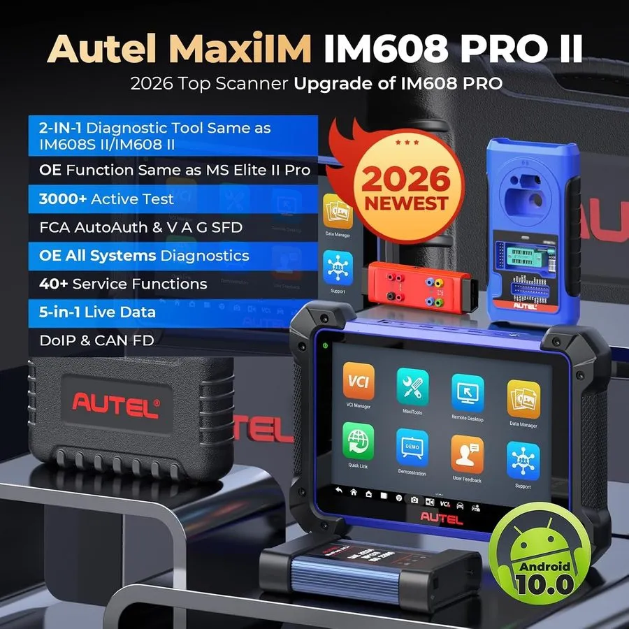 Диагностический сканер 2026 Autel MaxiIM IM608 PRO II Key Fob Programmer Scanner — фото лота 1