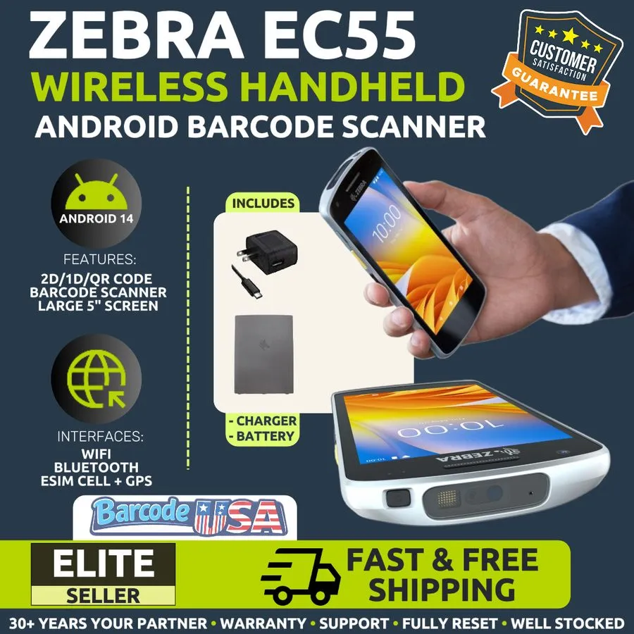 Терминал сбора данных Zebra TC22 Wireless Inventory Handheld, Android 14, 2D/1D/