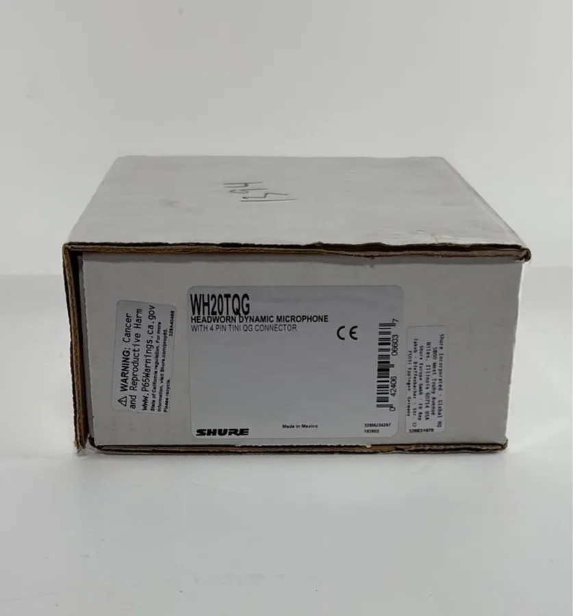 Микрофон Shure WH20TQG Dynamic Headset Microphone with 4 Pin connector FREE S&H — фото лота 1