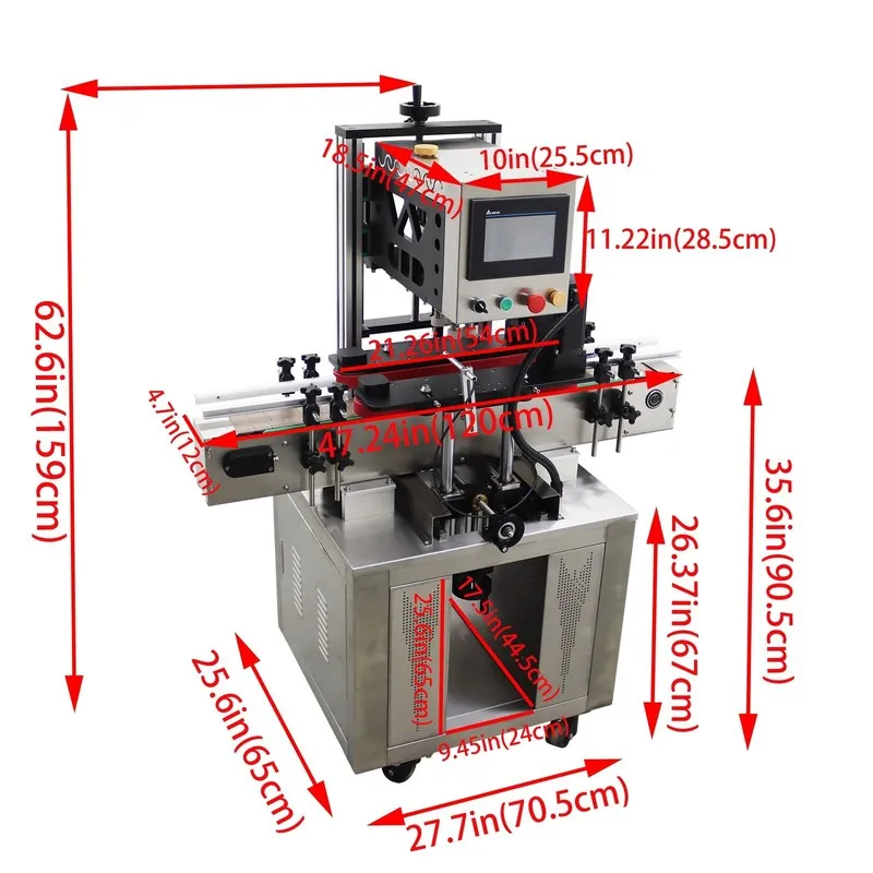Конвейер Auto Chain Plate Conveyor Capping Machine 20-60 bot/min 0.78-4.72in Bot