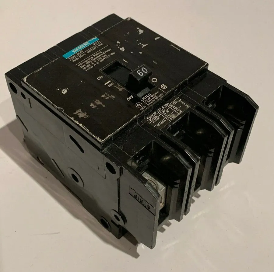 Автоматический выключатель Siemens BQD360 60A, 480V AC Molded Case Circuit Break