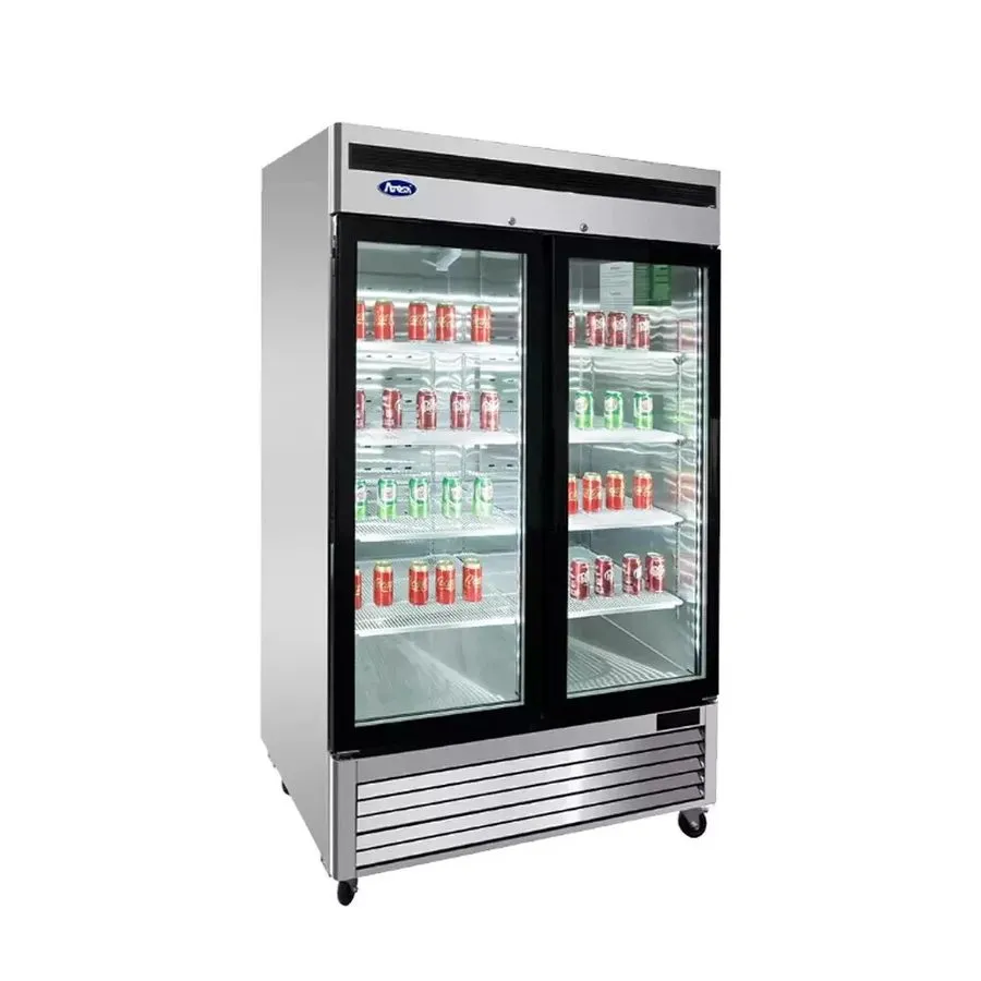 Холодильный шкаф Atosa MCF8707GR 54" Upright Stainless Steel Two Glass Door Reac