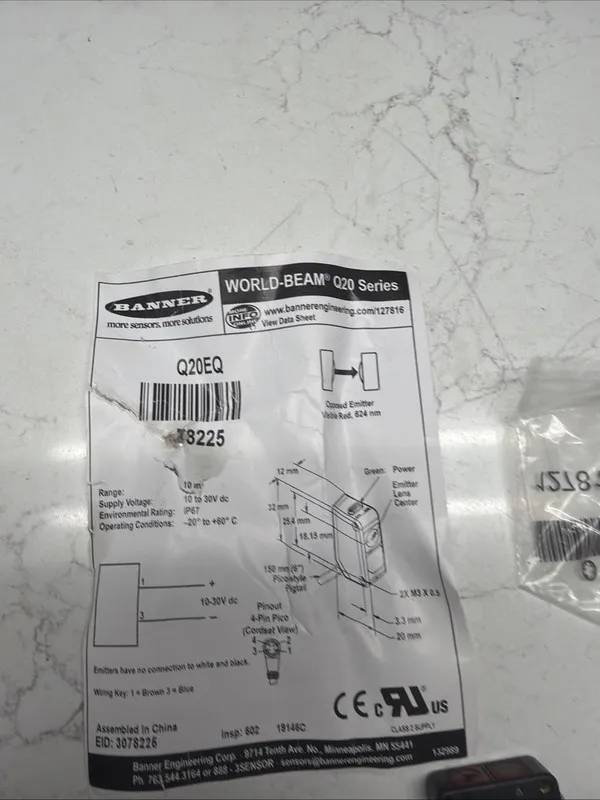 Фотоэлектрический датчик BANNER Photoelectric Sensor Q20EQ5