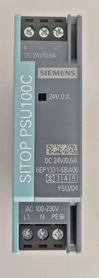 Блок питания Siemens SITOP PSU100C 6EP1331-5BA00 24VDC 0.6A DIN Rail Power Suppl — фото лота 1