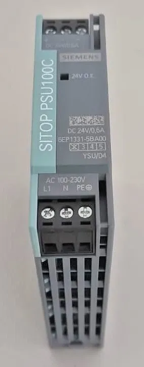 Блок питания Siemens SITOP PSU100C 6EP1331-5BA00 24VDC 0.6A DIN Rail Power Suppl — фото лота 2