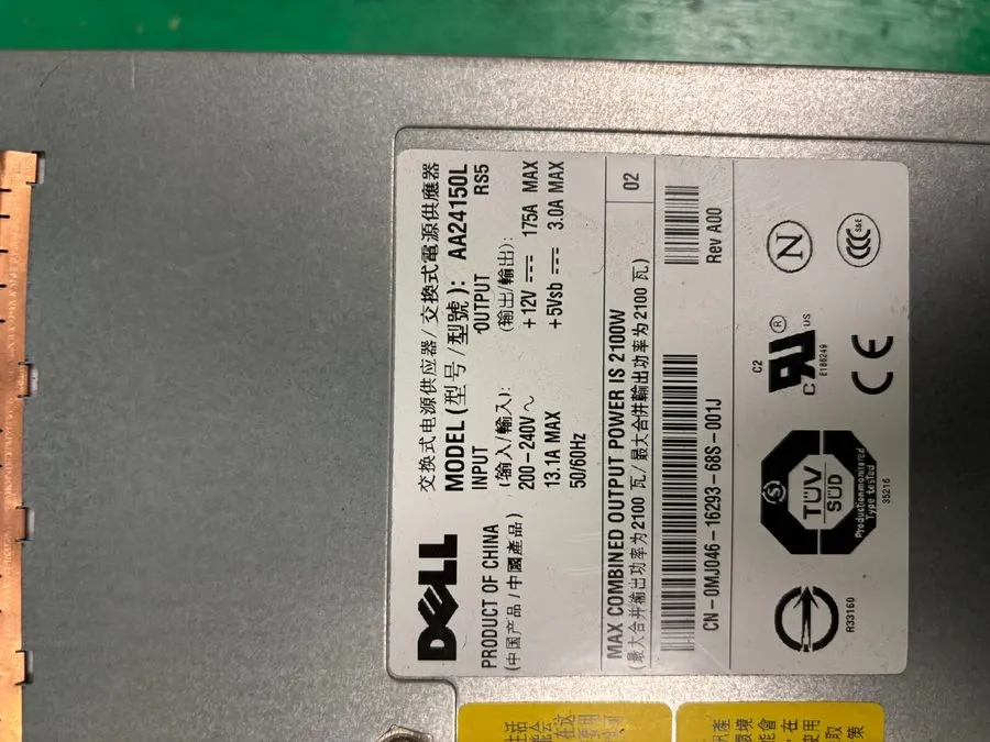 Блок питания Dell 2100W Power Supply PSU MJ046 0MJ046 AA24150L