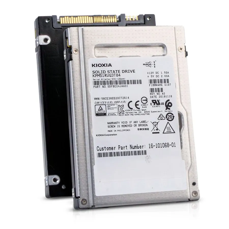 SSD-накопитель Kioxia PM5-R 3.84TB KPM51RUG3T84 SAS 12Gb/s 3D TLC 2.5in Intensiv