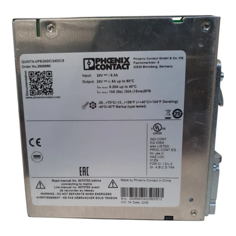 Блок питания PHOENIX CONTACT 2906990 QUINT4-UPS/24DC/24DC/5 DIN Rail Power Suppl