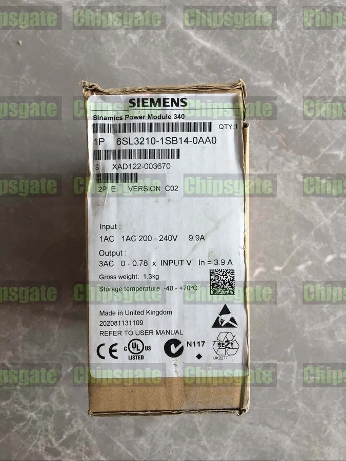 Частотный преобразователь SIEMENS 6SL3210-1SB14-0AA0 SINAMICS S120 converter pow