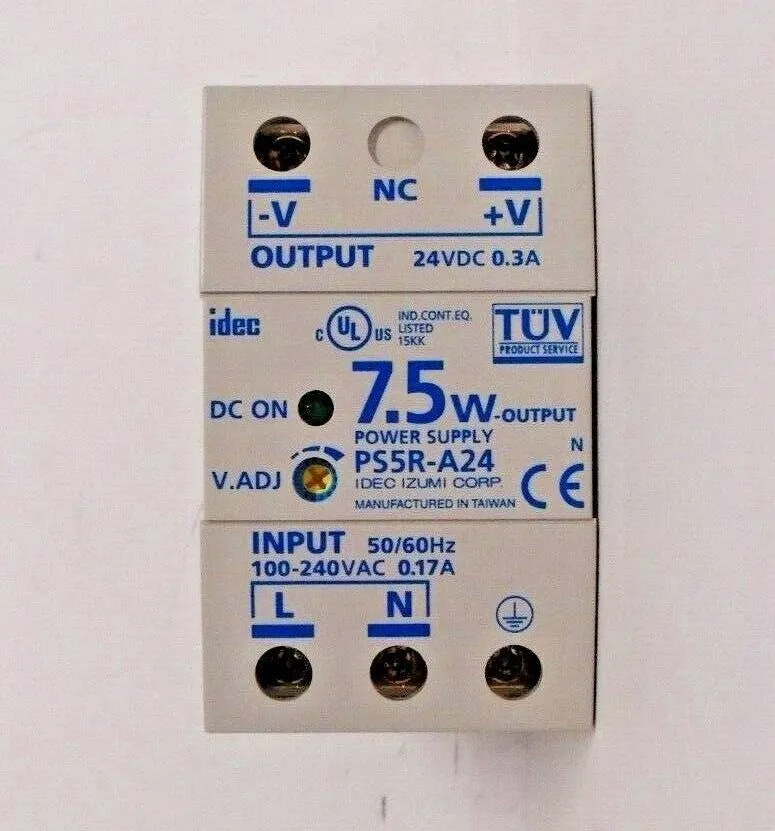 Блок питания PS5R-A24 *IDEC DIN Rail Switching Power Supply 100-240VAC In, 24VDC