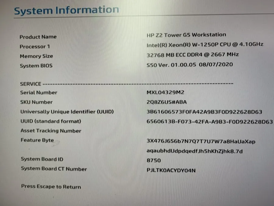 SSD-накопитель HP Z2 Tower G5 Workstation Xeon W-1250P 4.1GHz 32GB RAM 1TB SSD N