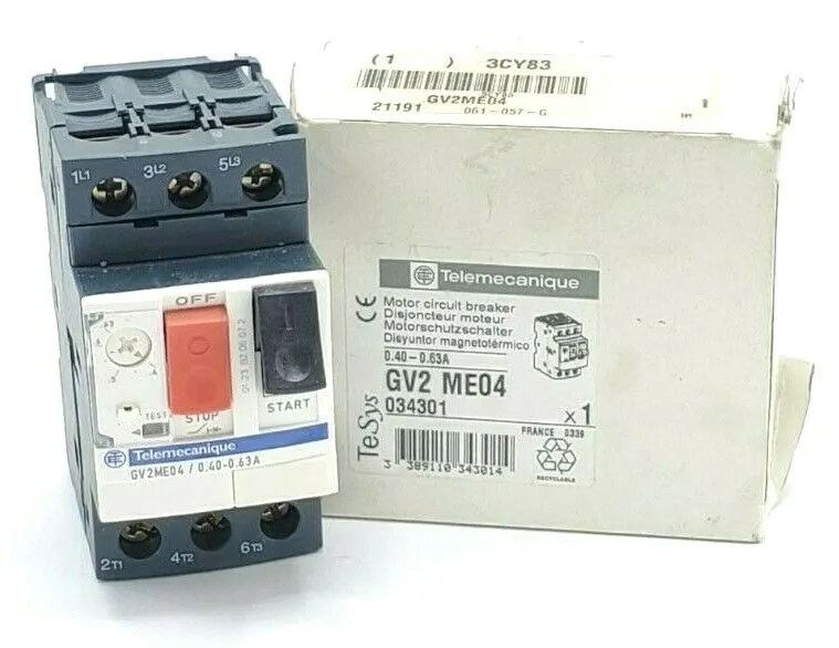 Автоматический выключатель Telemecanique GV2ME04 Motor Circuit Breaker 0.4-0.63A