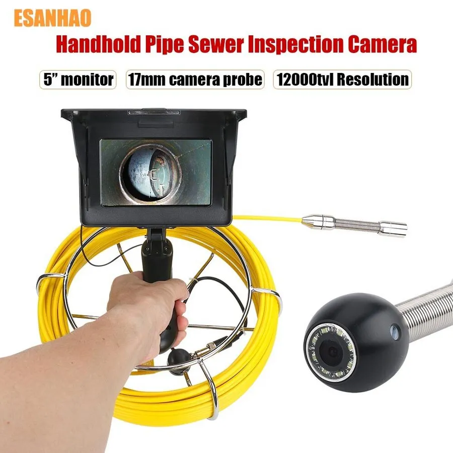 Камера для телеинспекции труб Drain Sewer Camera Pipe Inspection Camera 1200TVL 
