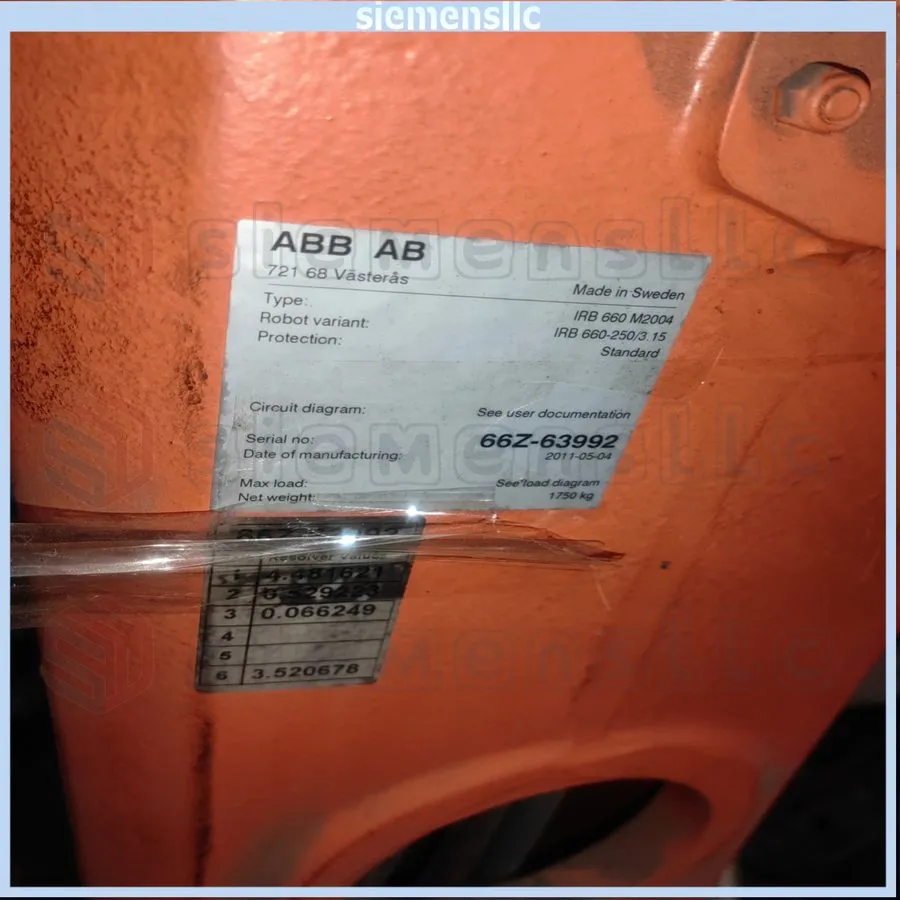 Вентилятор IRB660-250/3.15 ABB Dual Arm Industrial Robot with Controller GQ