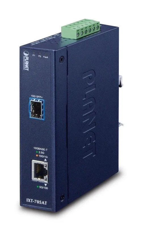 Трансивер PLANET IXT-705AT Industrial 10G / 5G / 2.5G / 1G / 100M Copper to 10GB