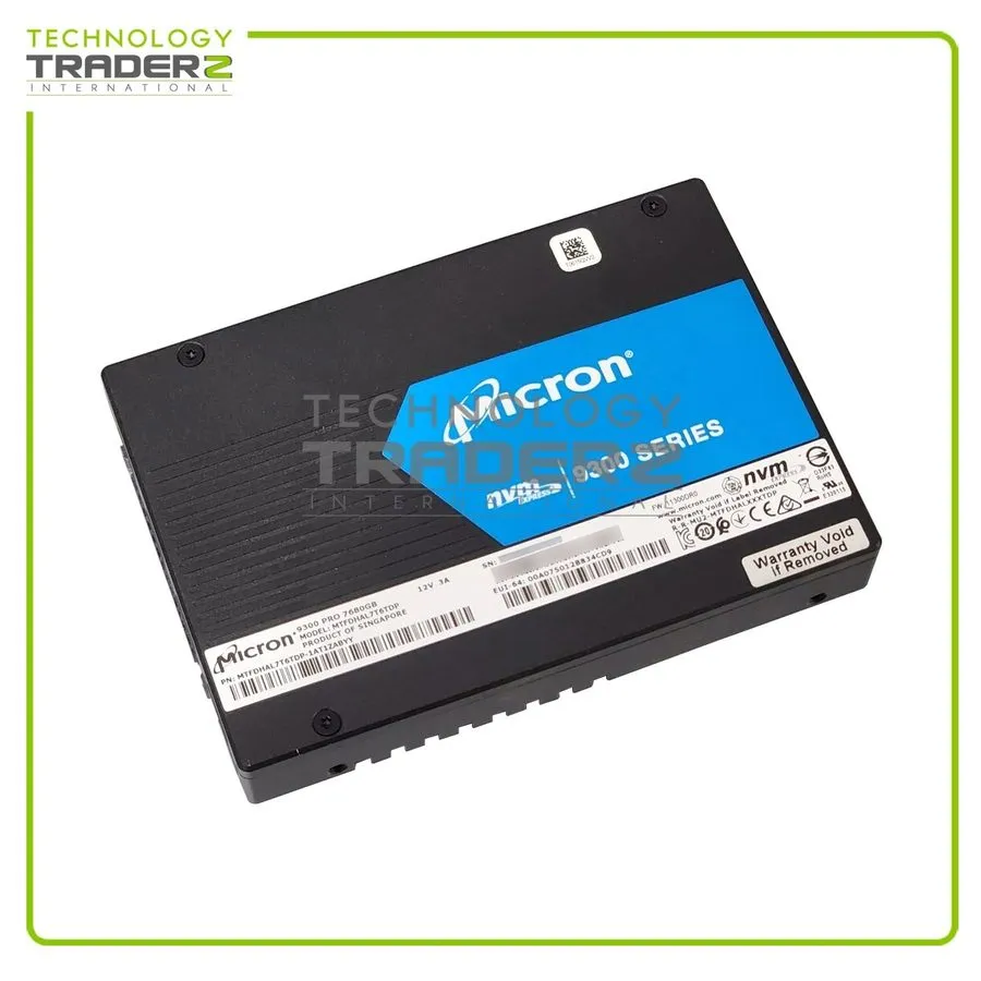 SSD-накопитель Micron MTFDHAL7T6TDP 9300 PRO 7.68TB PCIe Gen3.0 x4 NVMe 2.5" U.2