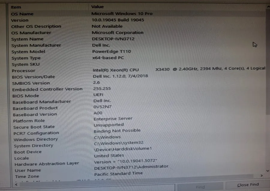 Сервер Dell PowerEdge T110 Tower Server Intel Xeon X3450 2.5 GHz 2 GB Ram No HDD