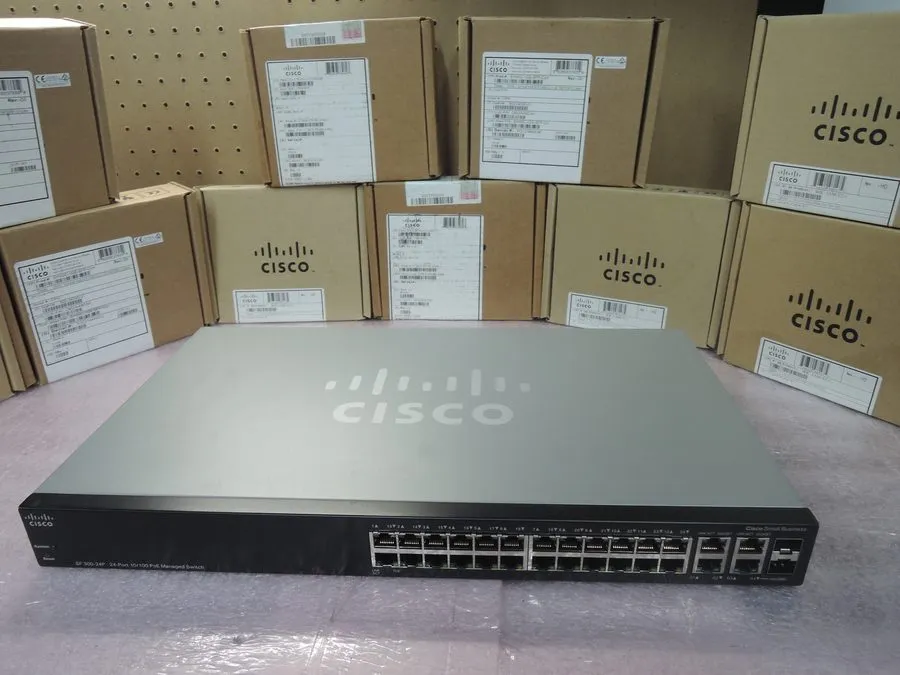 Коммутатор Cisco SF300-24P 24-Port 10/100 PoE Managed Ethernet Switch