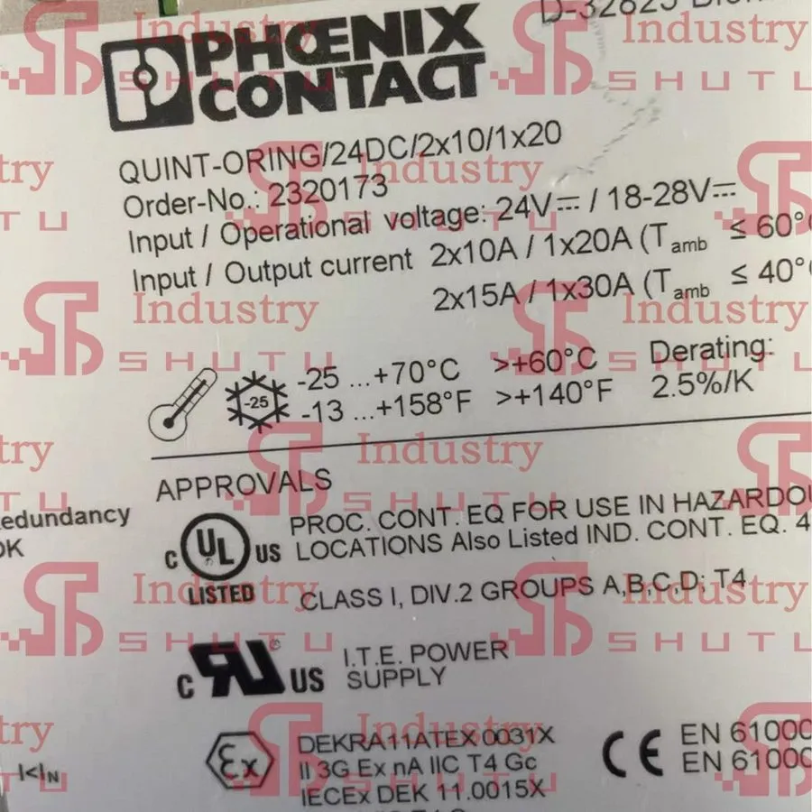 Блок питания PHOENIX CONTACT QUINT-ORING/24DC/2X10/1X20 POWER SUPPLY 24VDC 2X10A