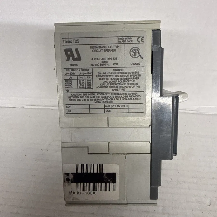 Автоматический выключатель ABB SACE Tmax T3S 150A Circuit Breaker 3 Pole 480V 35 — фото лота 2